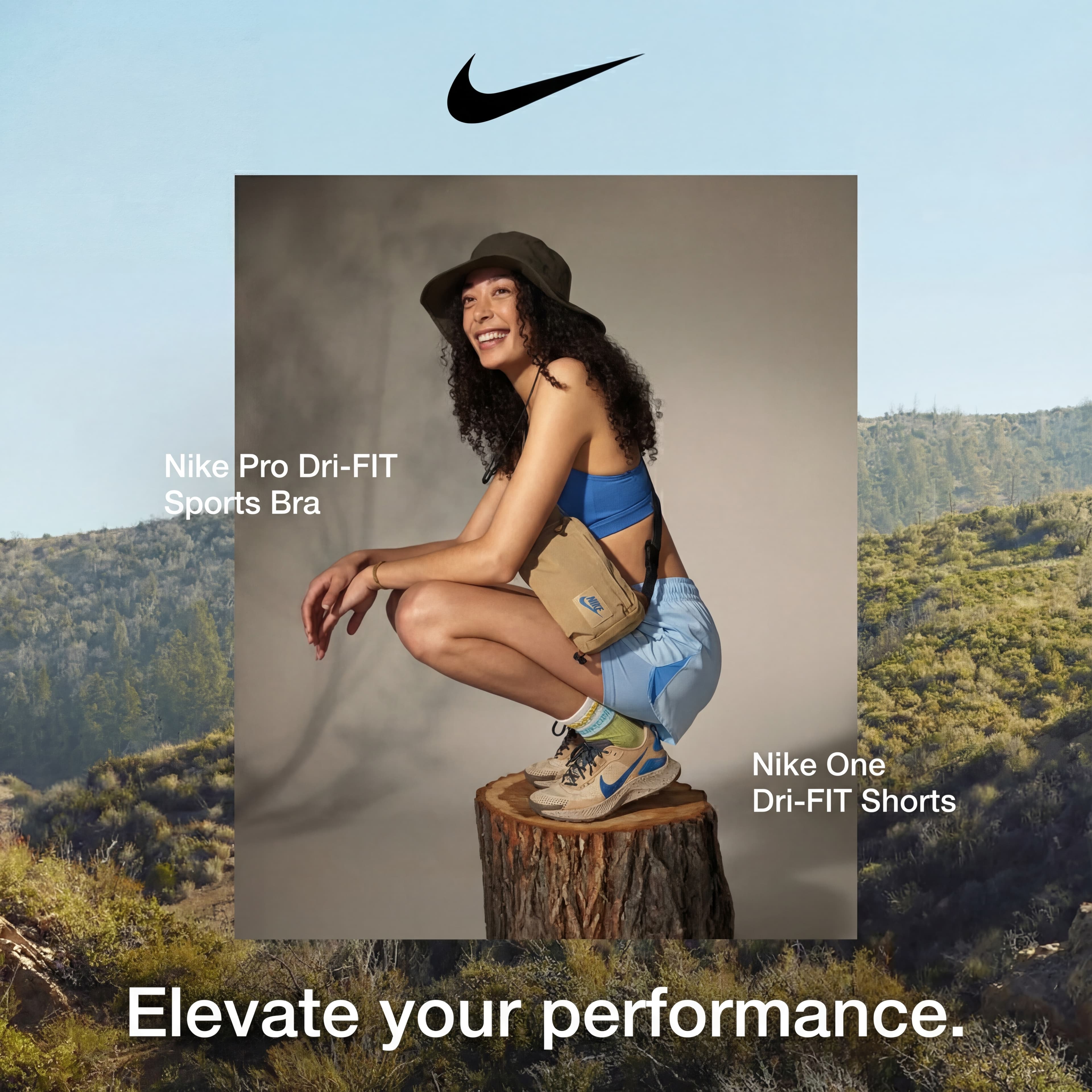 Nike athletic wear ad campaign generated with Brinx