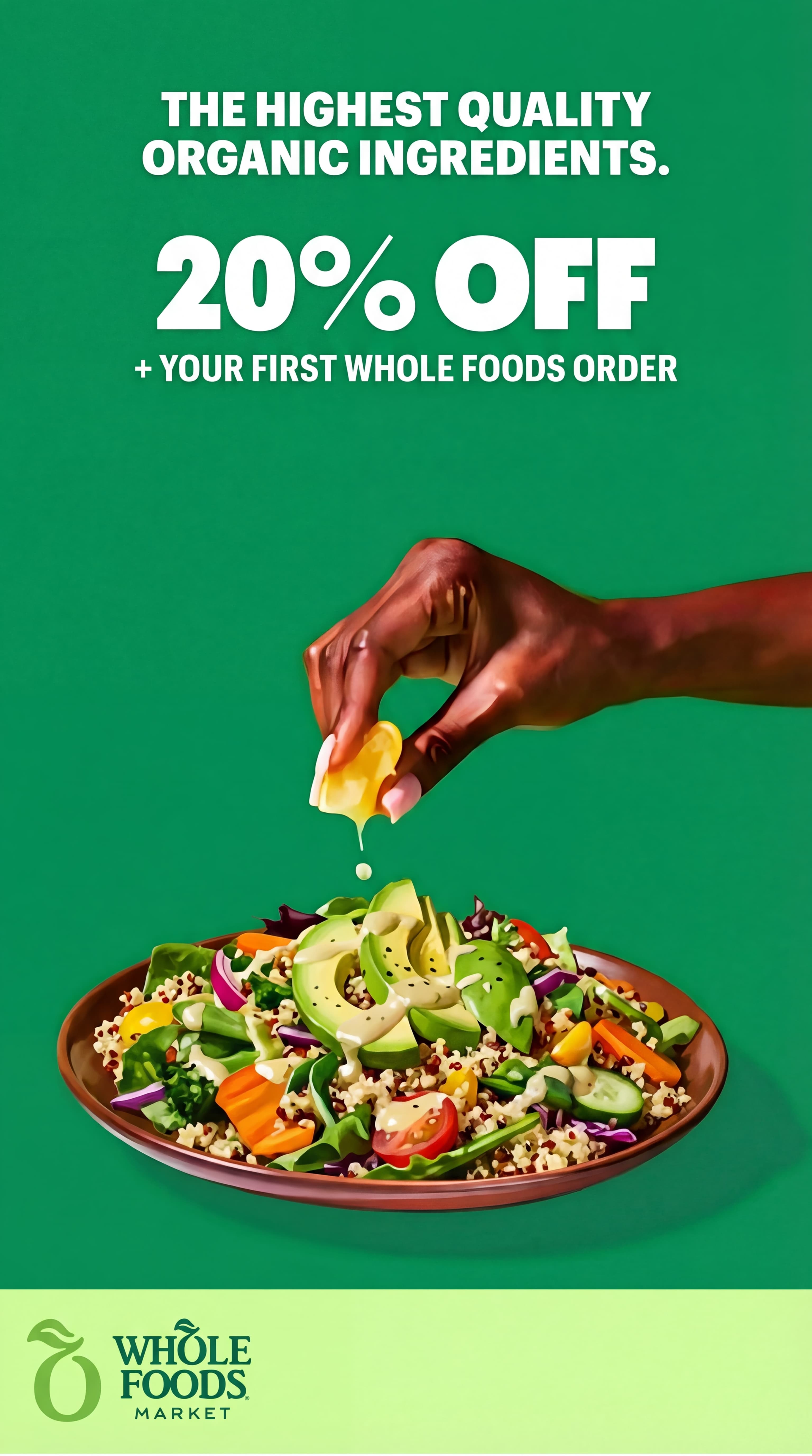 Whole Foods organic grocery ad campaign generated with Brinx